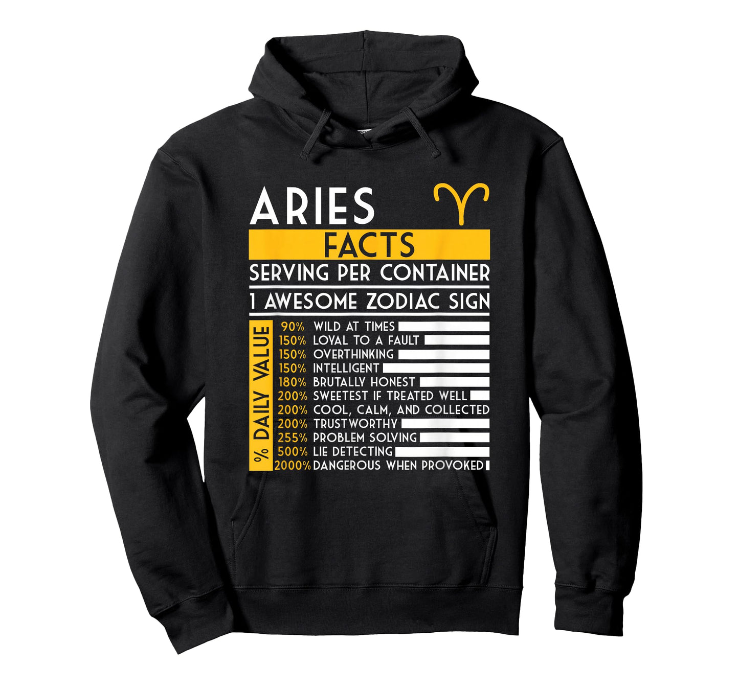 Aries Facts Zodiac Sign Horoscope Funny Astrology T-Shirt
