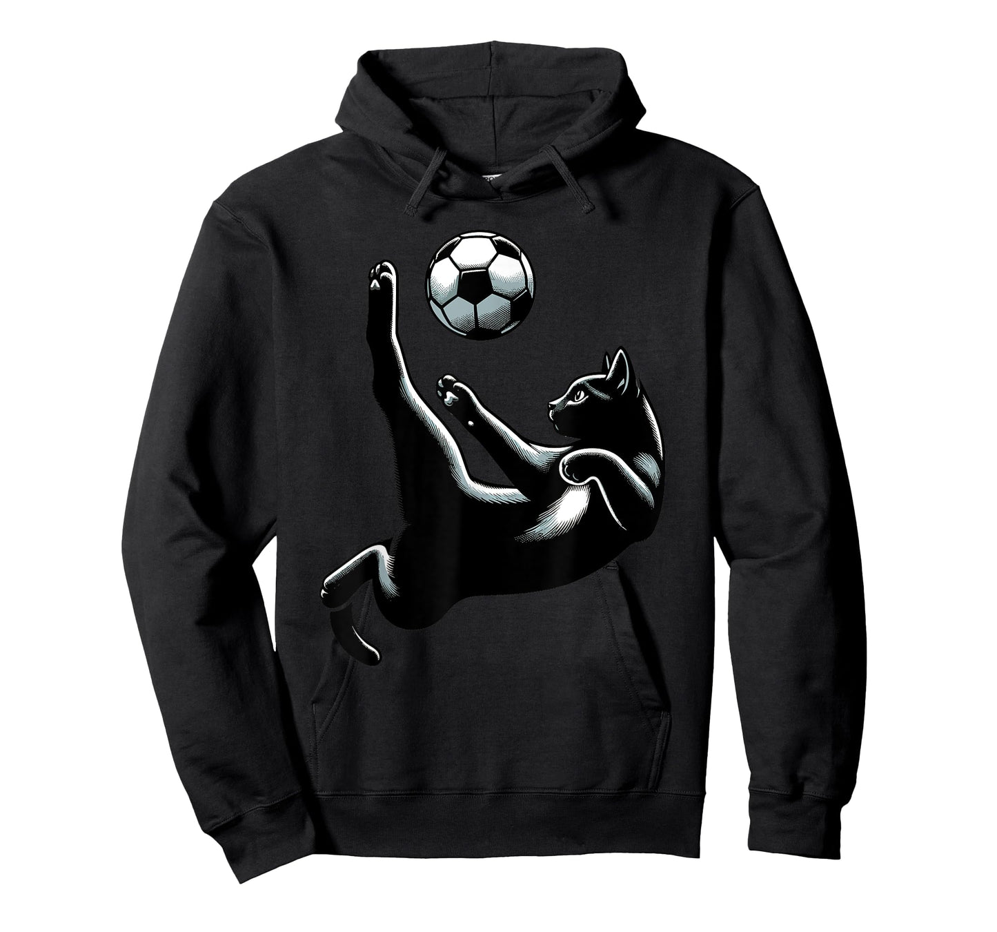 Black Cat Bicycle Kick - Soccer Fans Women Men Kids T-Shirt