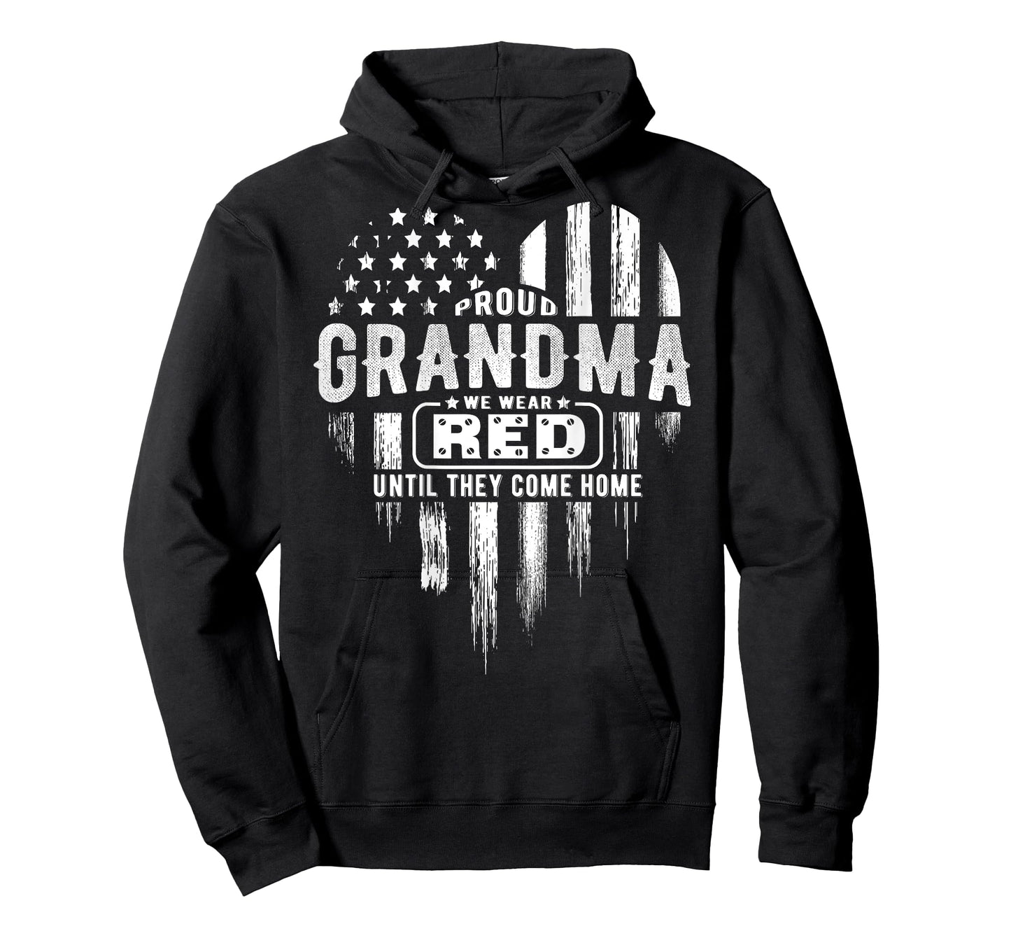 Proud Grandma Red Friday American Flag Heart (on back) Women Men T-Shirt