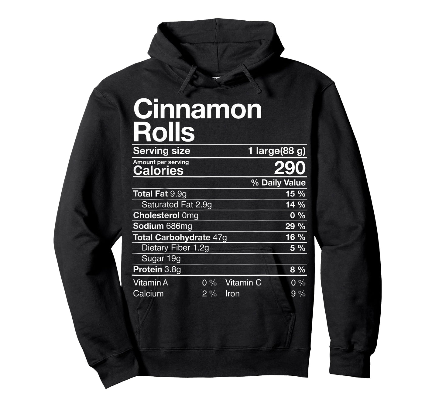 Cinnamon Rolls Nutrition Facts Christmas Thanksgiving Gift T-Shirt