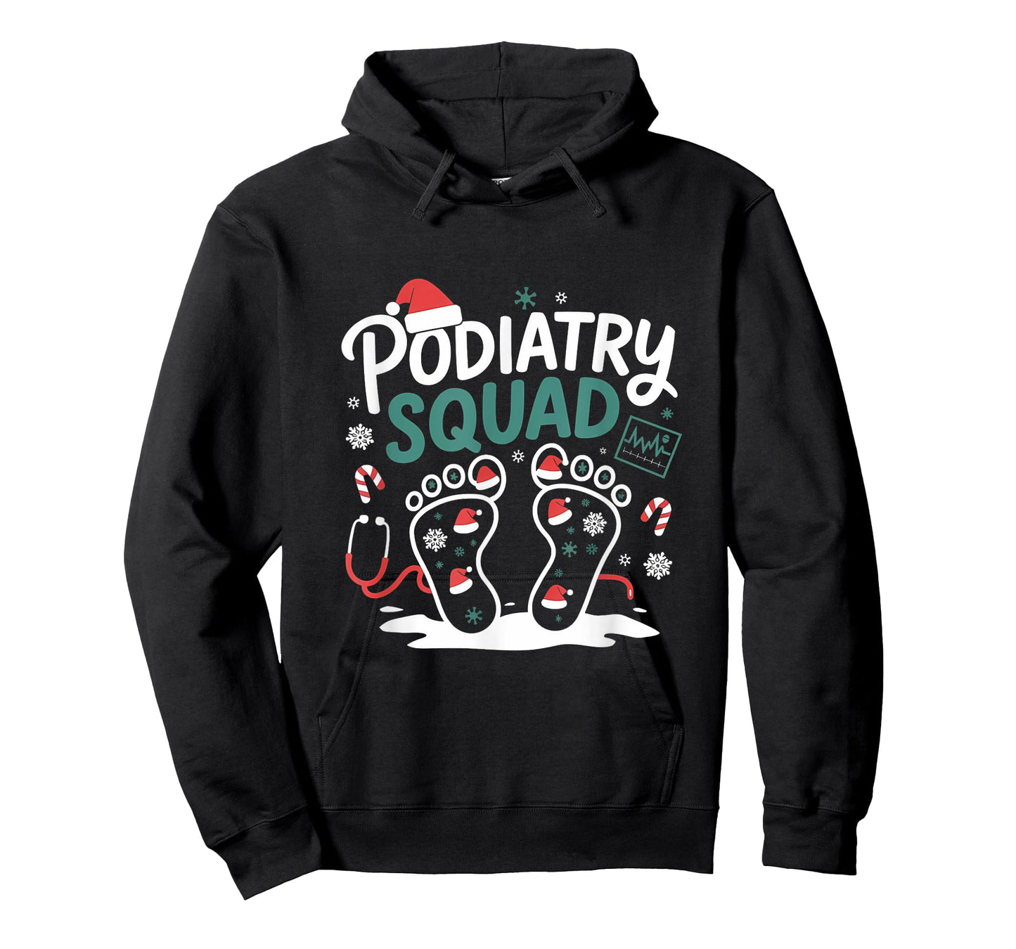 Christmas Podiatry Squad Footprint Funny Podiatrist T-Shirt