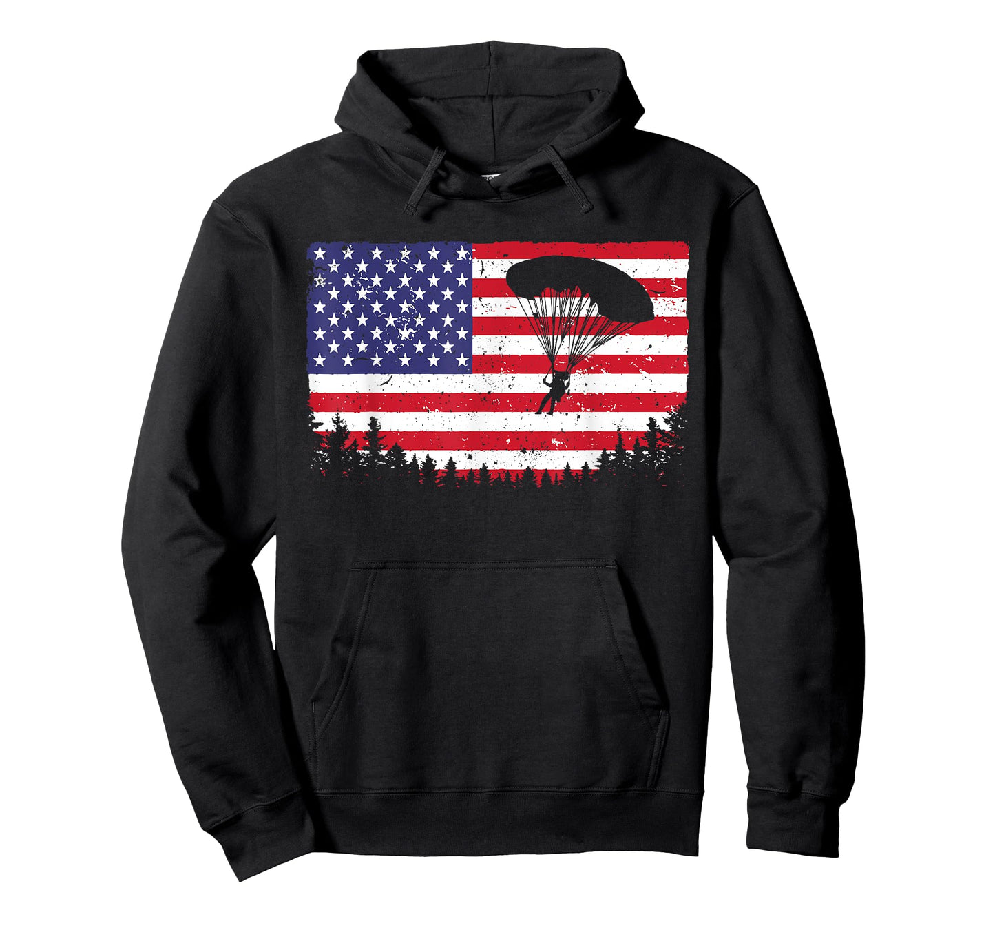 Cool Skydiving Art Men Women Skydiver American Flag Skydive T-Shirt