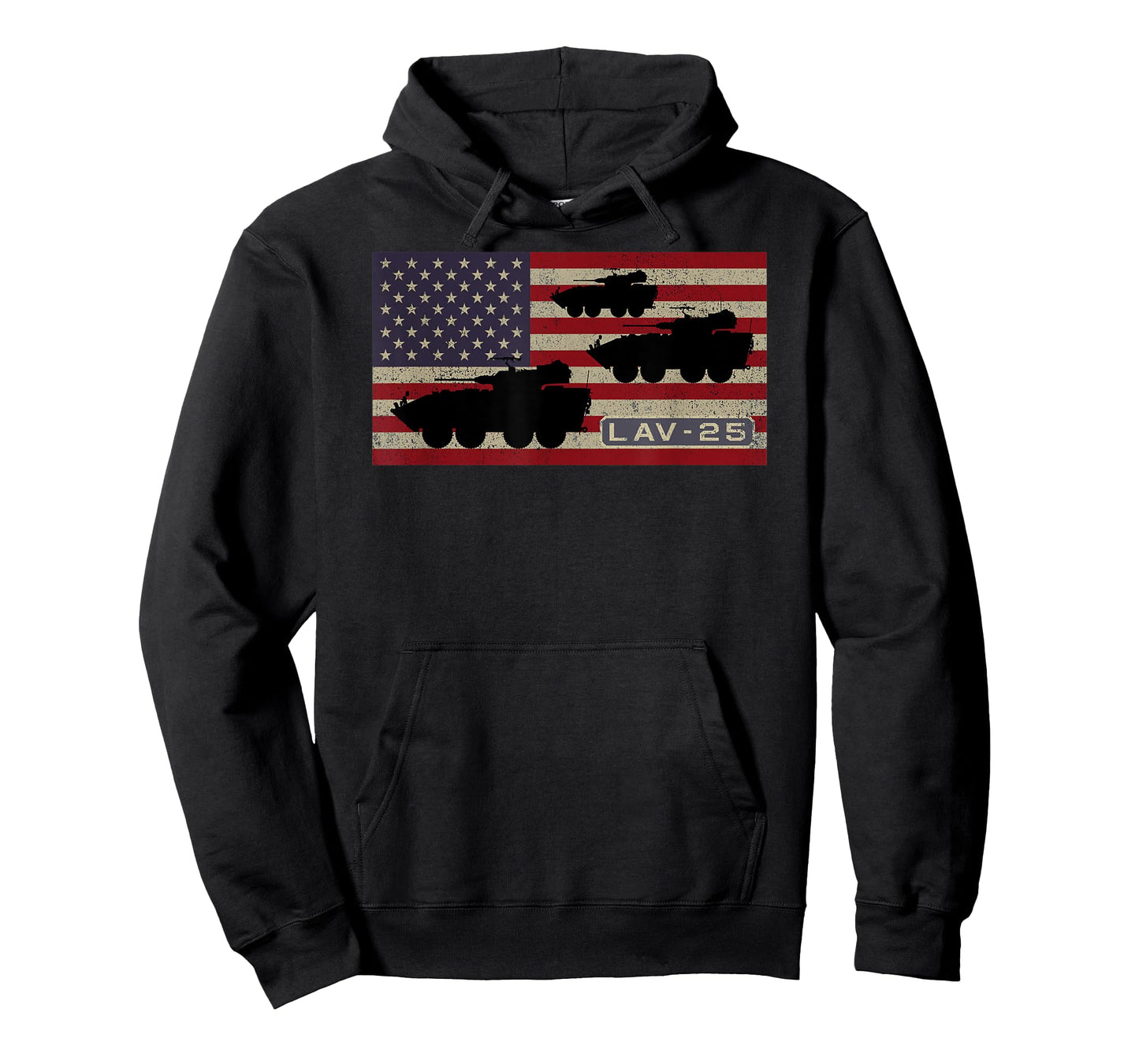 LAV-25 Amphibious Armored Vehicles American Flag T-Shirt for Women Kids Men