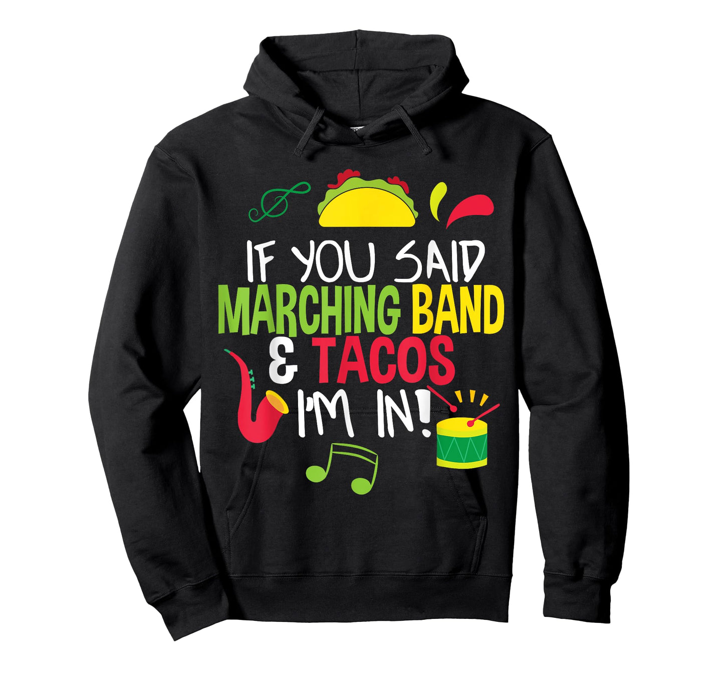 Marching Band Taco Lover T-shirt Funny Music Men Women Gift