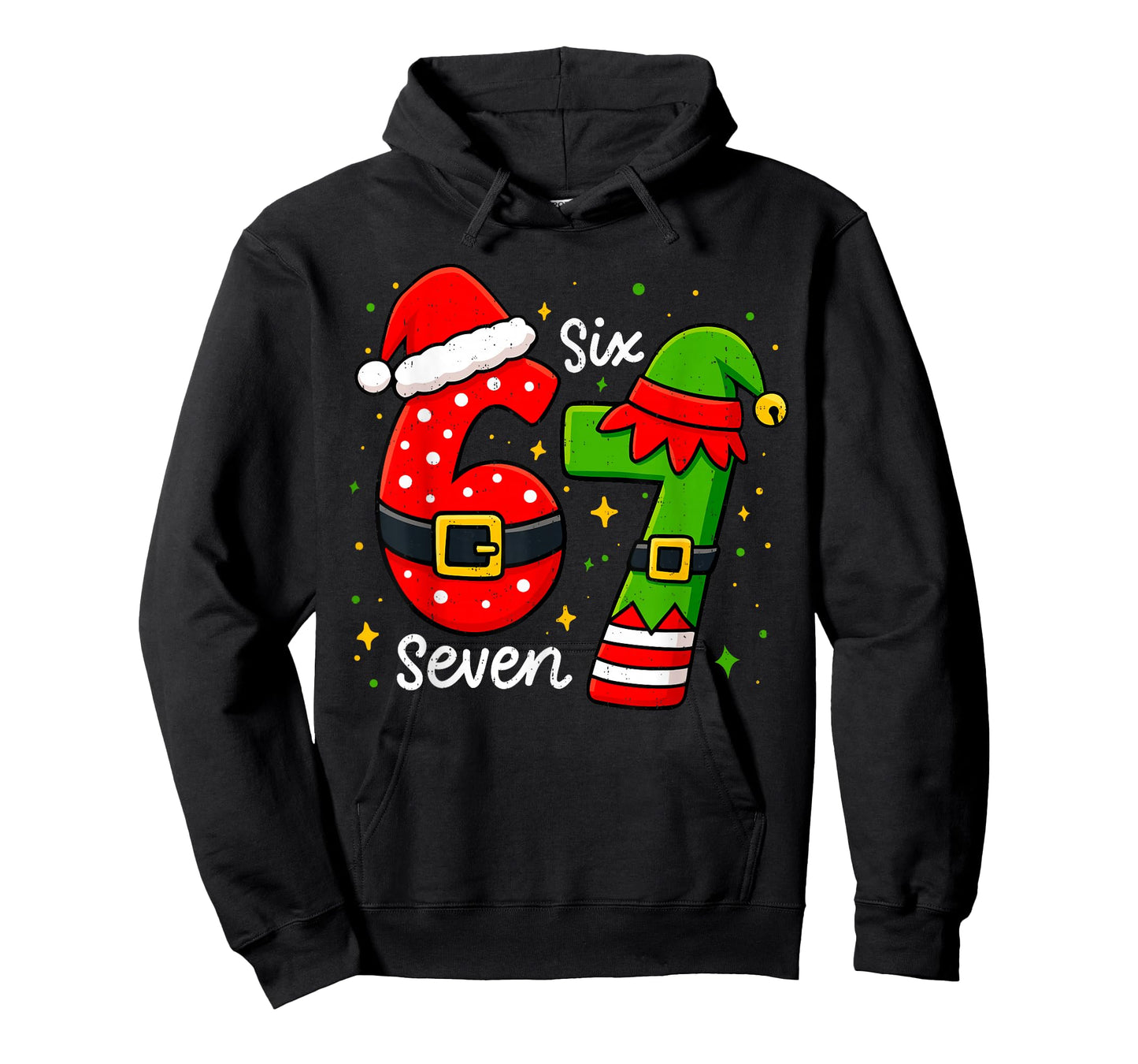 Funny 67 Meme Six Seven Christmas Xmas Holiday Kid Women Men T-Shirt