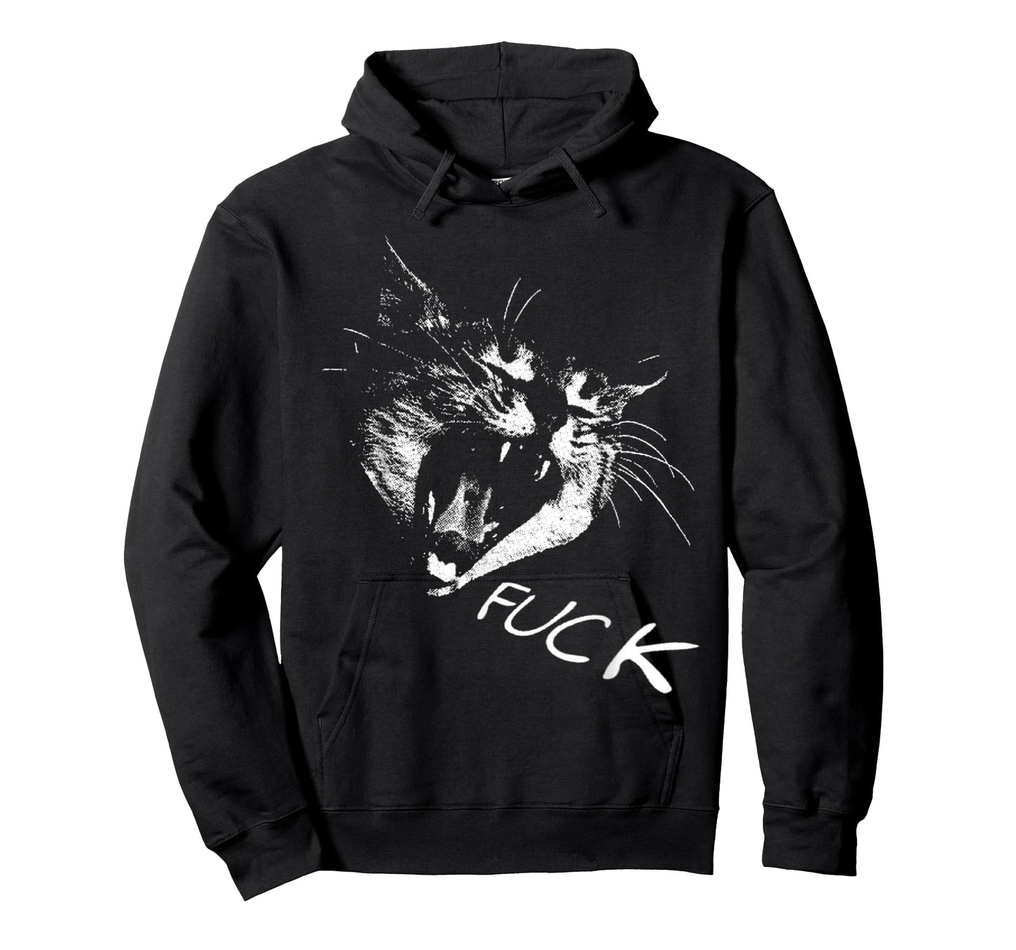 Angry - Screaming Cat - Fuck Yelling Art T-Shirt for Men Women