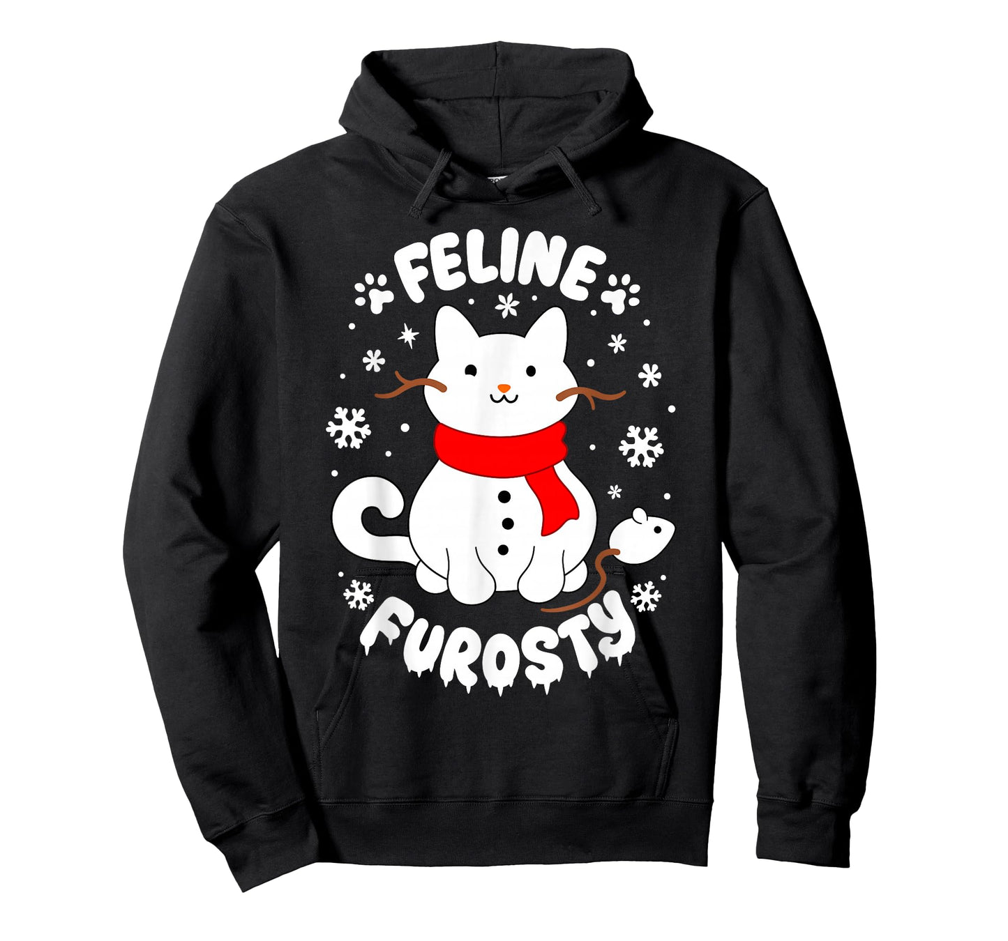 Feline Frosty Funny Cute Cat Snowman Christmas Holiday Lover T-Shirt