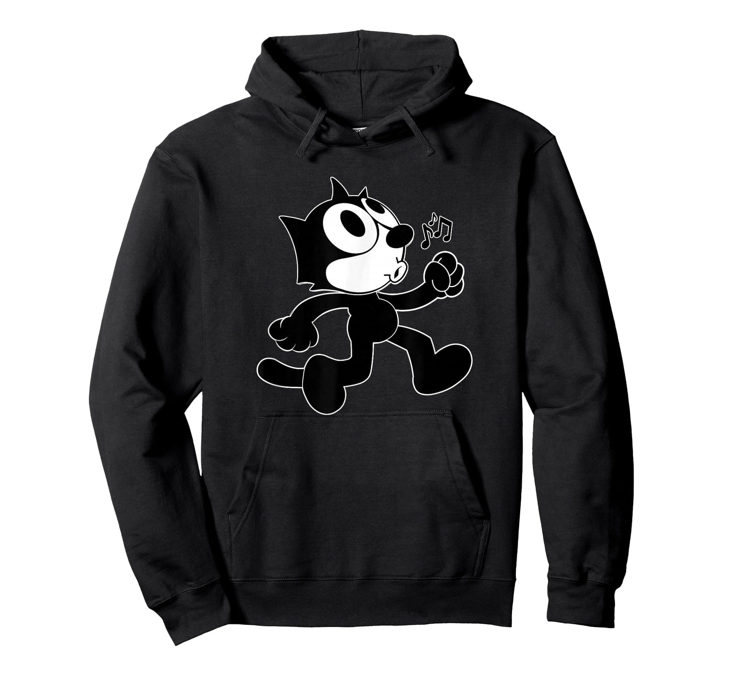 Felix Cartoon Whistling and Walking Music Notes Felix Tee T-Shirt