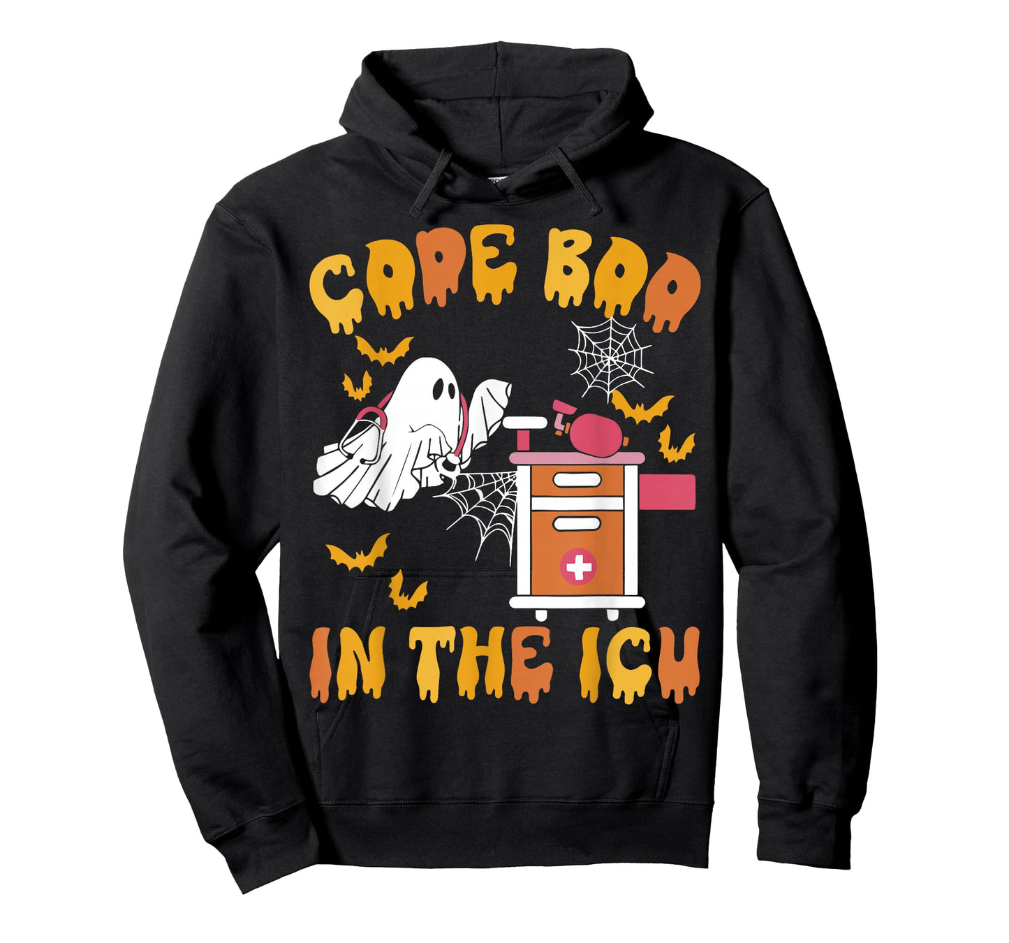 Code Boo in The ICU Ghost Nurse Halloween Spooky Season T-Shirt