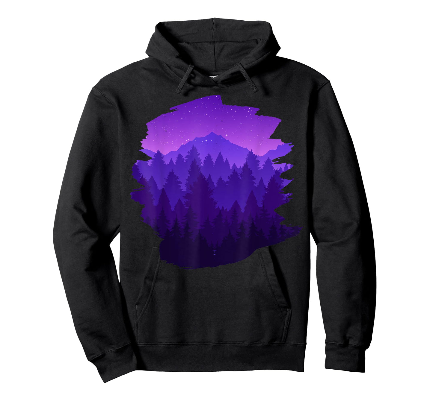 Mountain, Nature Trees and Forest by Night T-Shirt