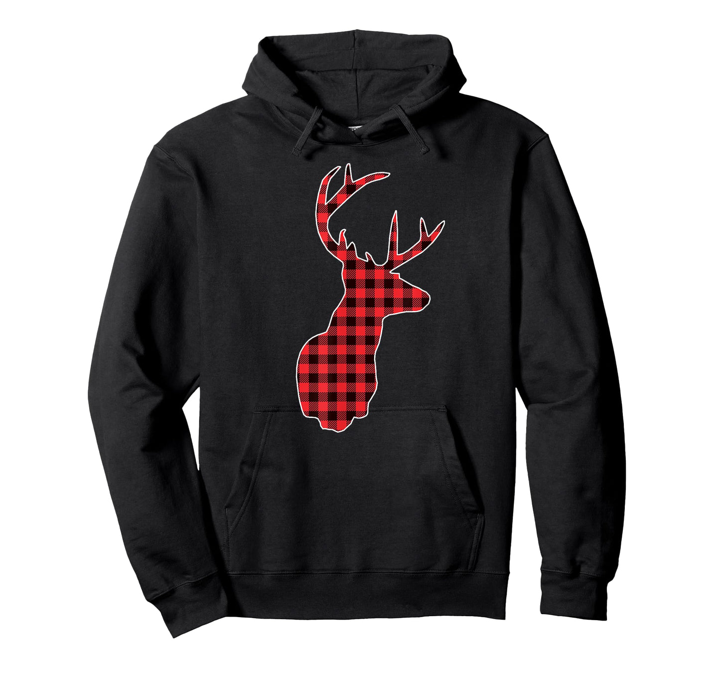 Red Plaid Reindeer Christmas Gift Pajamas for Women Men Kids T-Shirt