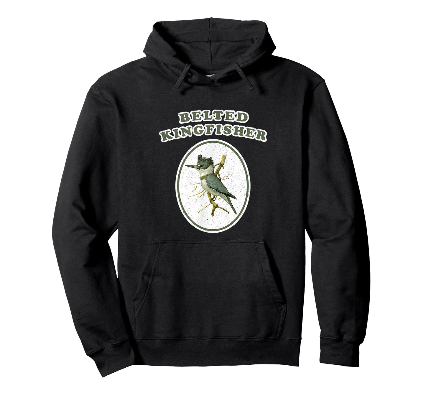 Retro Belted Kingfisher Vintage Bird T-Shirt