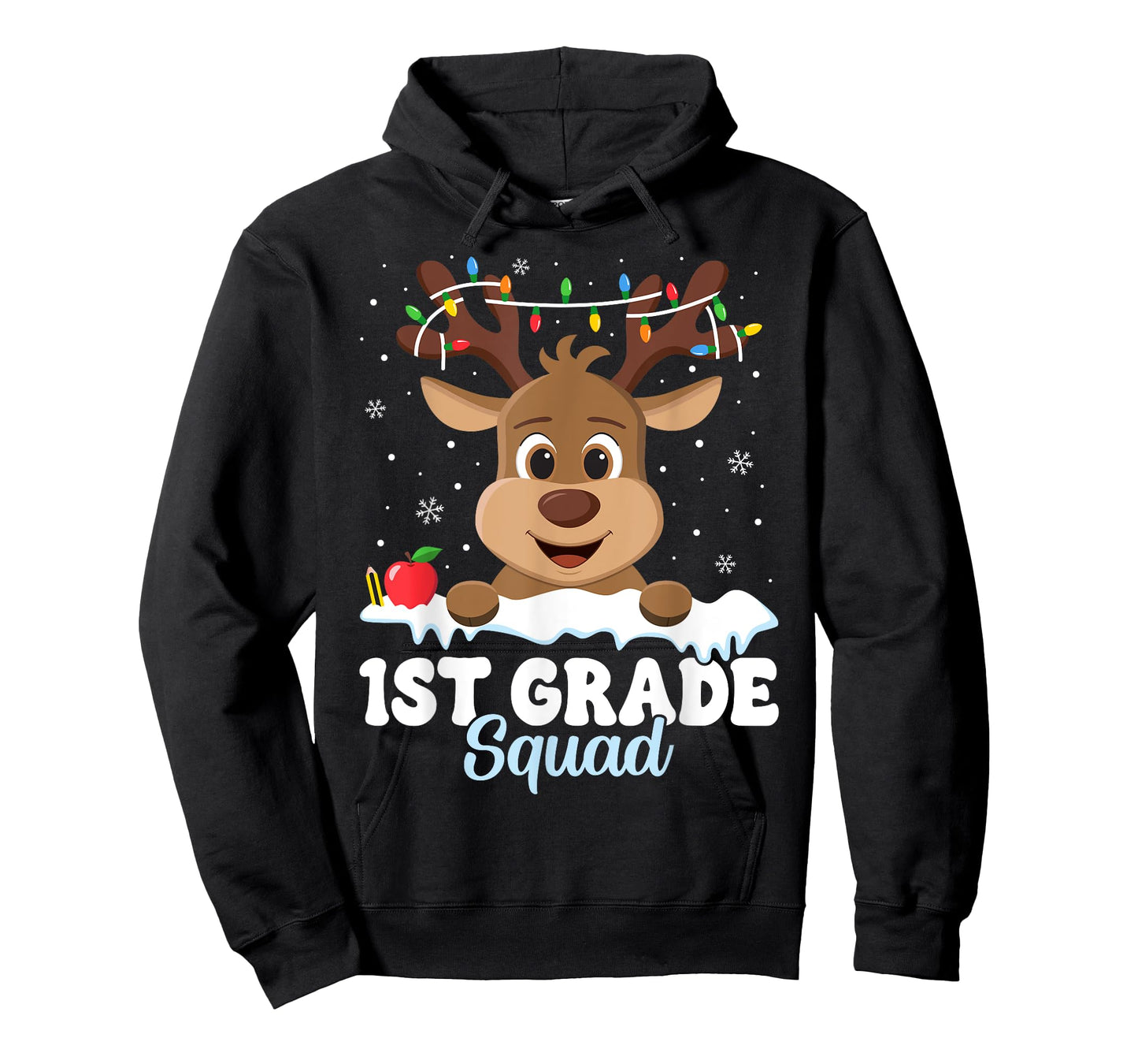 1st Grade Teacher Christmas First Grade Squad Reindeer Xmas T-Shirt