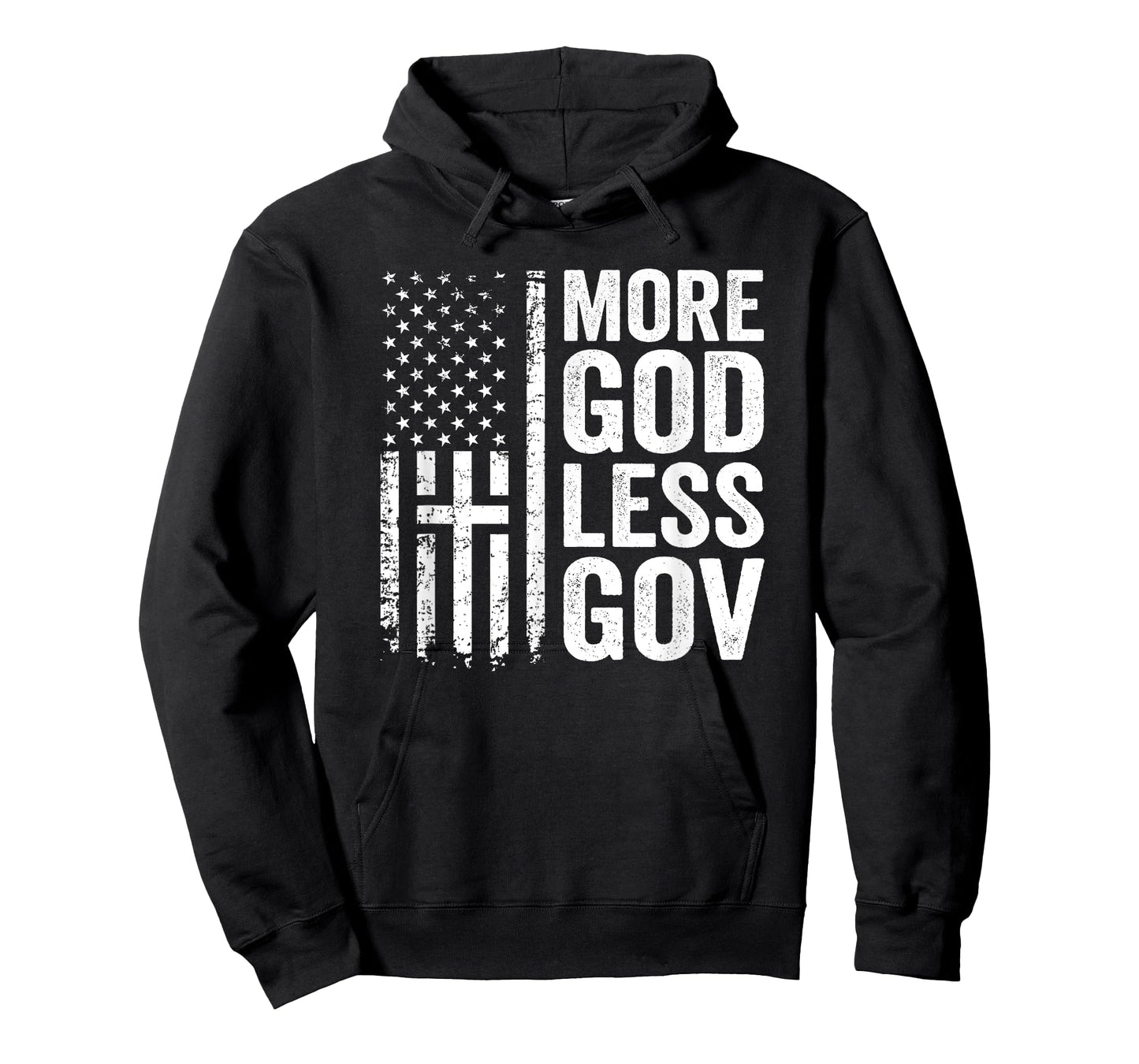 More God Less Gov - Patriotic Christian Anti Government Flag T-Shirt