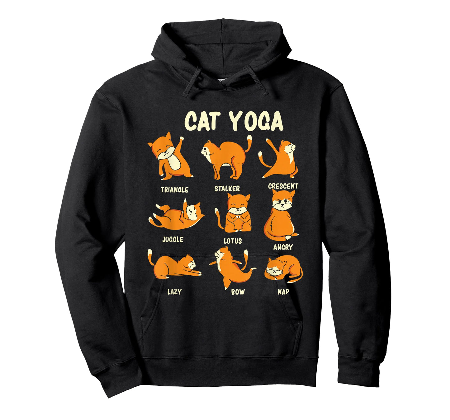 Funny Cat Yoga Poses Kitten Meditation T-Shirt