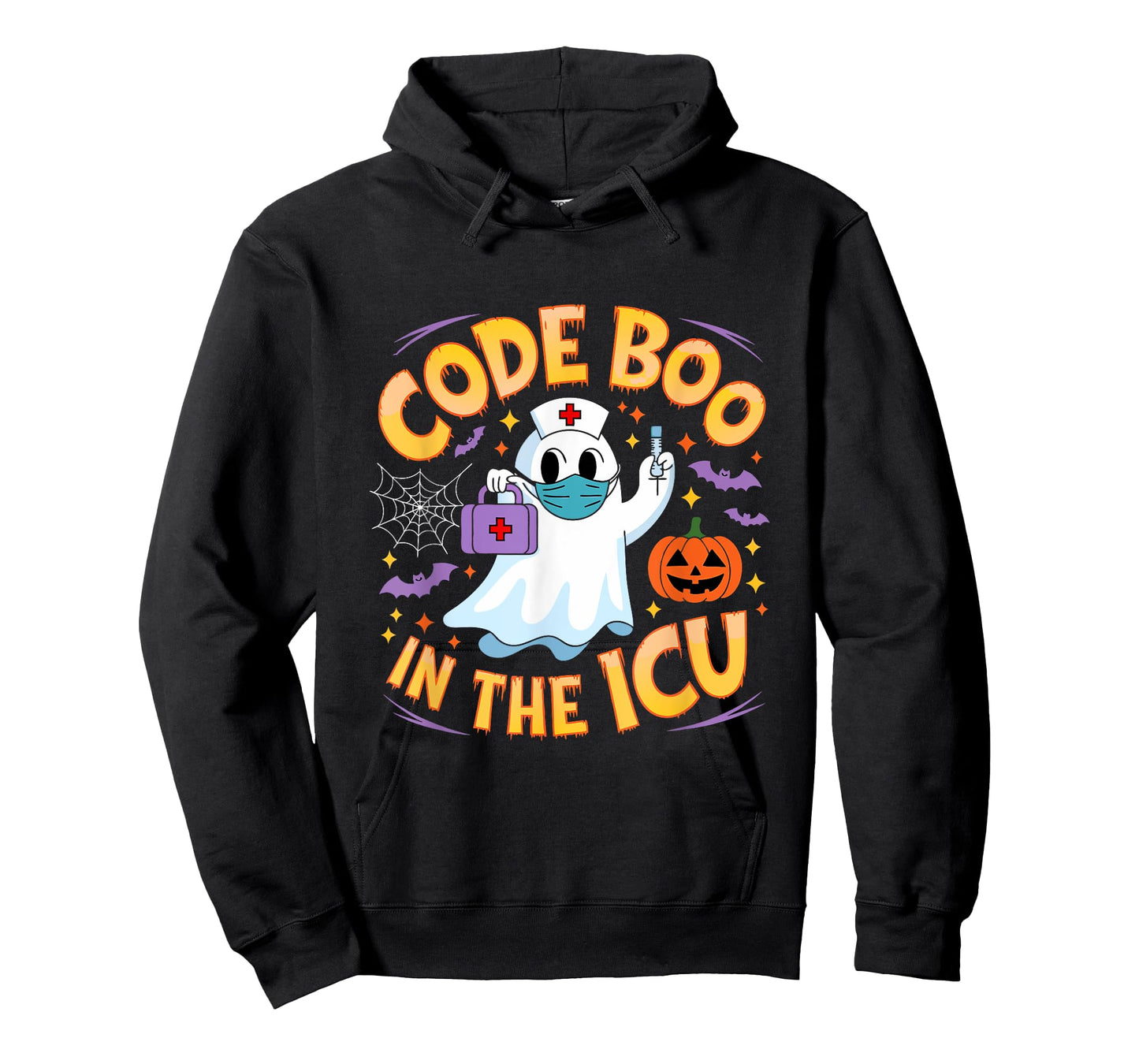 Code Boo in the ICU Ghost Nurse Halloween Design for Medical T-Shirt