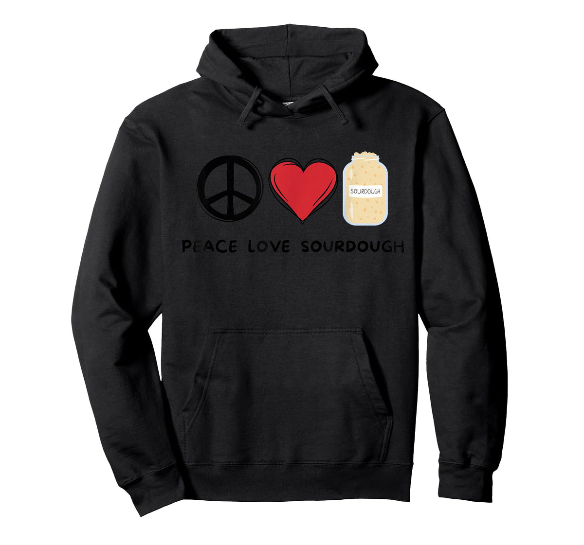 Peace, Love Sourdough Retro Cute Sourdough Lover Food Lover T-Shirt