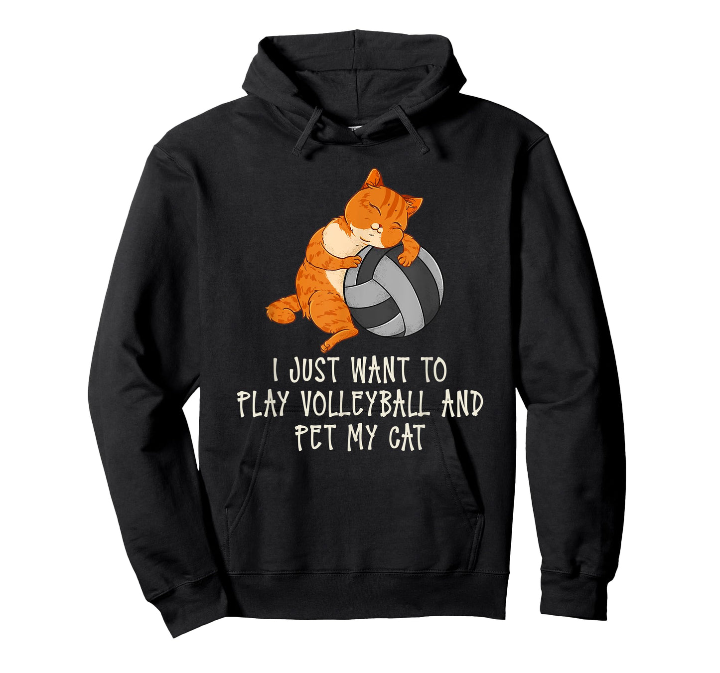 I Just Want To Play Volleyball And Pet My Cat T-Shirt