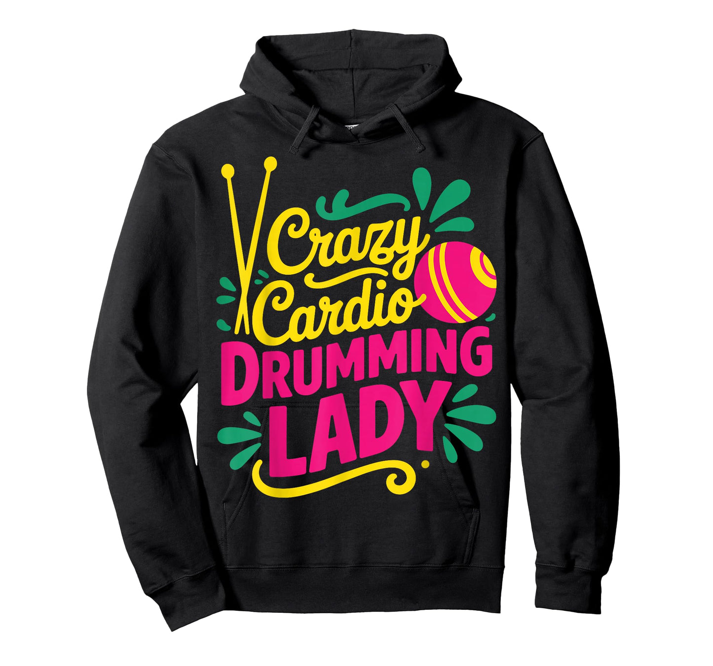 Crazy Cardio Drumming Lady T-Shirt