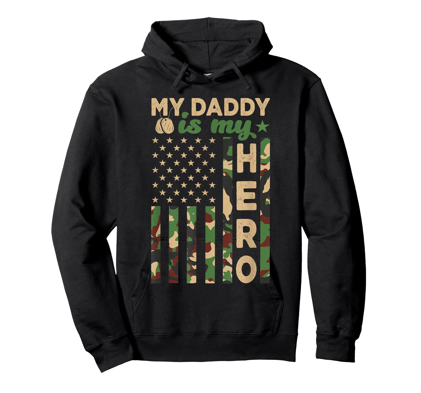 My Daddy is My Hero Military Dad US Flag Father’s Day Funny T-Shirt