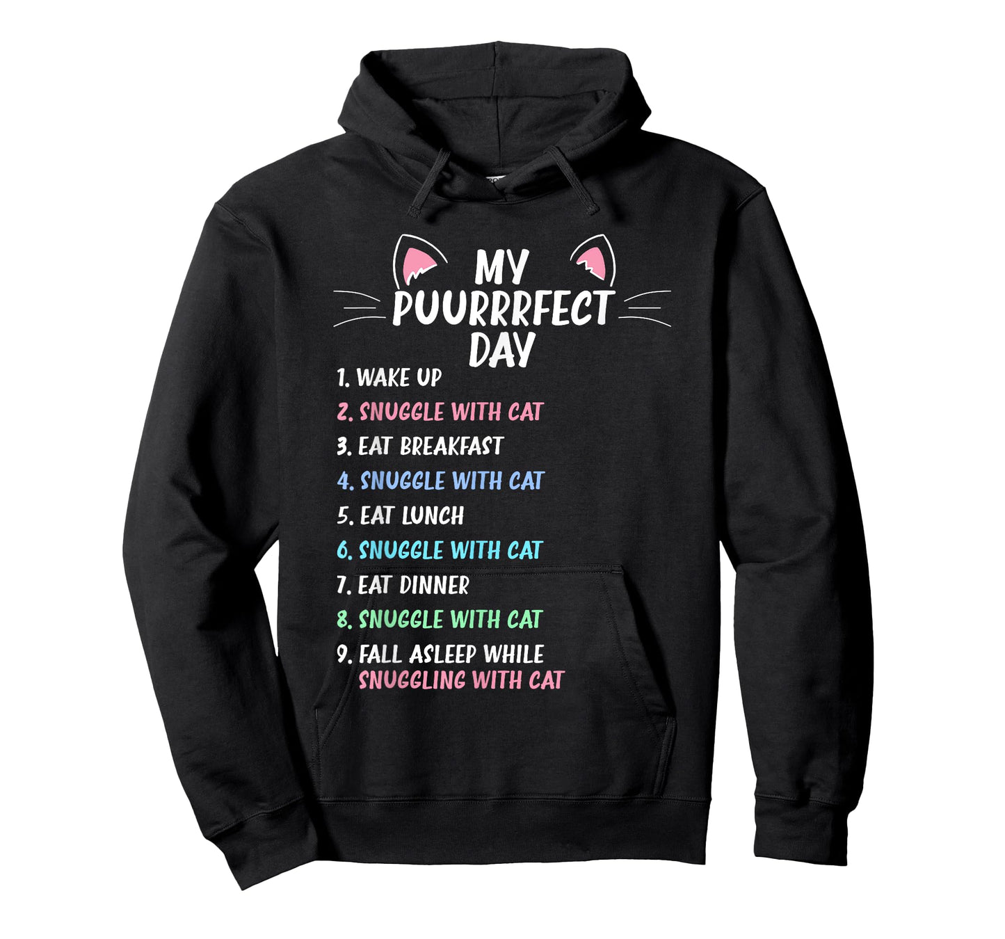 Perfect Day Is Snuggling a Cat - Funny Cat Owner Girls Women T-Shirt