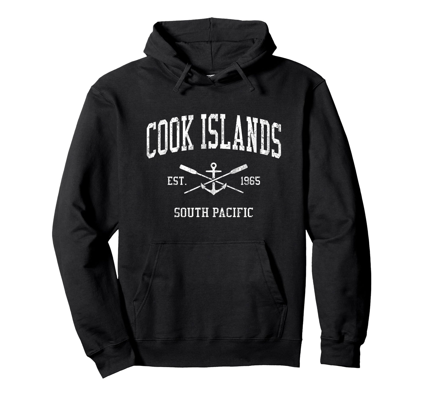 Cook Islands Vintage Crossed Oars & Boat Anchor Sports T-Shirt