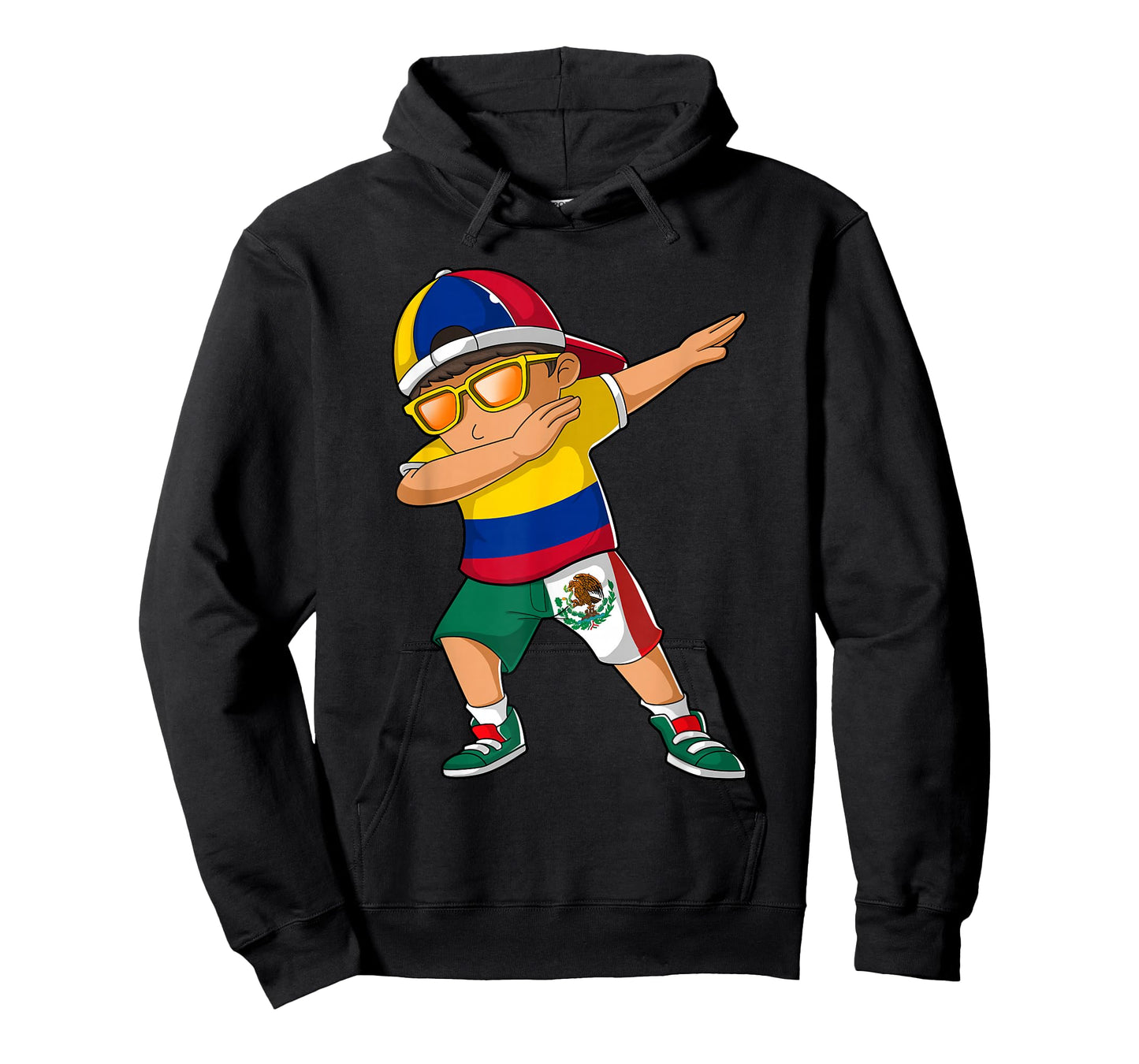 Half Colombian Half Mexican Boy Colombia Mexico Flag T-Shirt