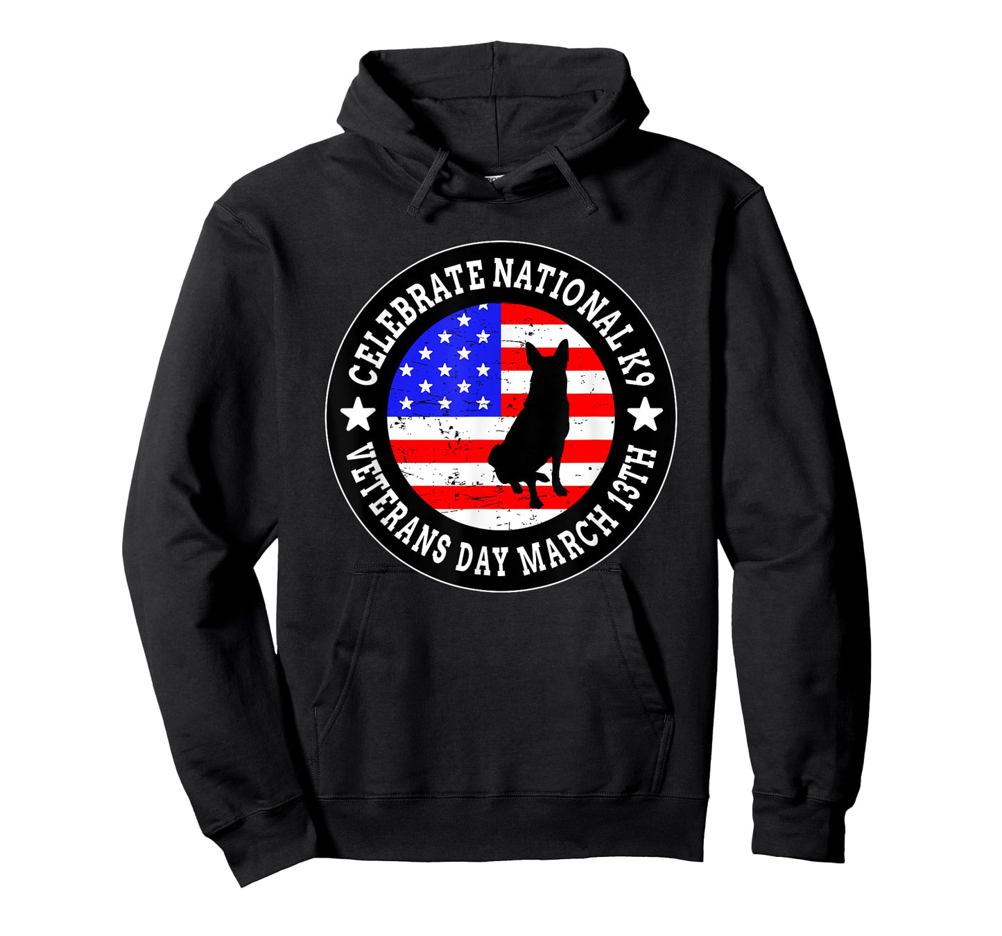 Celebrate National K9 Veterans Day March 13th US Flag T-Shirt