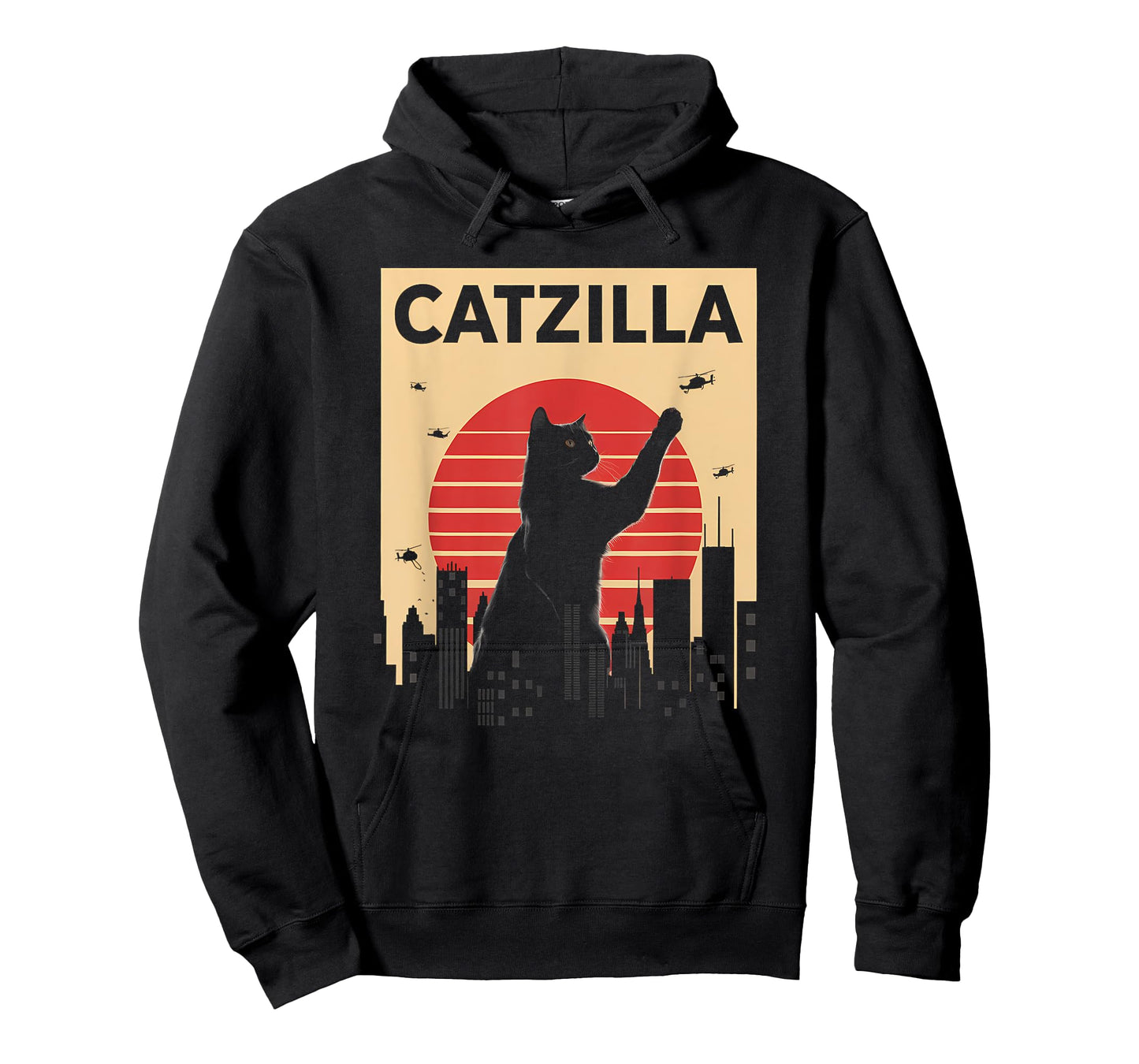 Vintage Catzilla tee - Funny Kitten and Cat T-Shirt for Men Women Kids