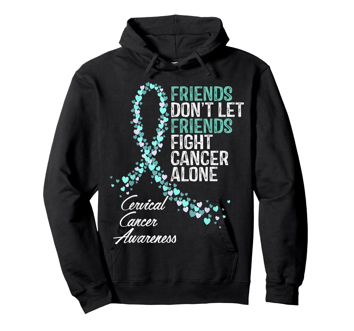 Cervical Cancer Awareness Friends Fighter Warrior Support T-Shirt