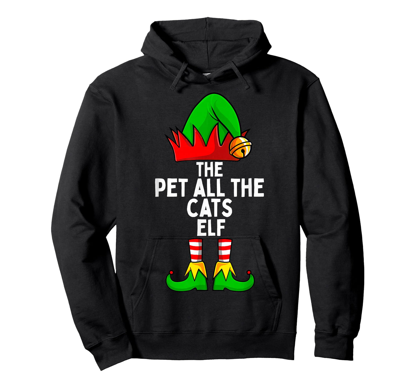 Pet All the Cats Elf Matching Family Christmas T-Shirt