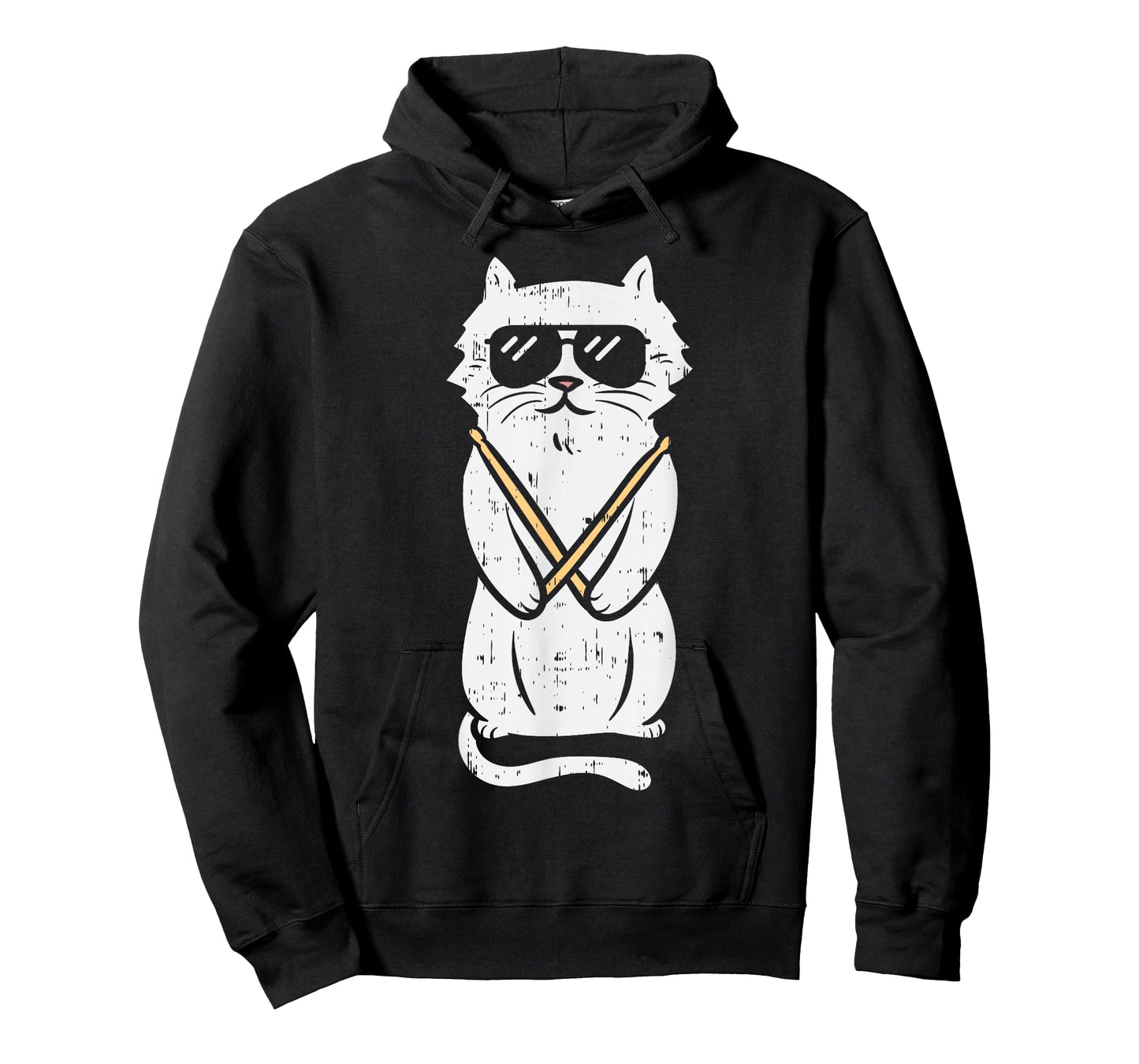 Cat Drumstick Rock Music Drumming Animal Pet Drummer Gift T-Shirt