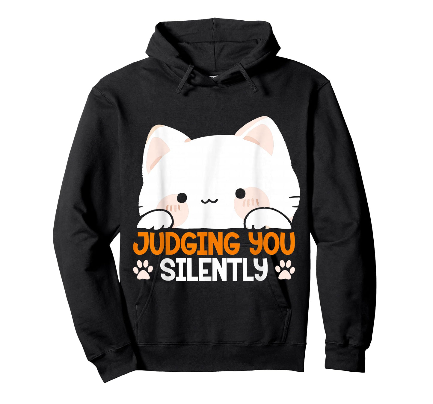 Judging You Silently Kitten Lover Sarcasm Adorable Cat Men Women Kids T-Shirt