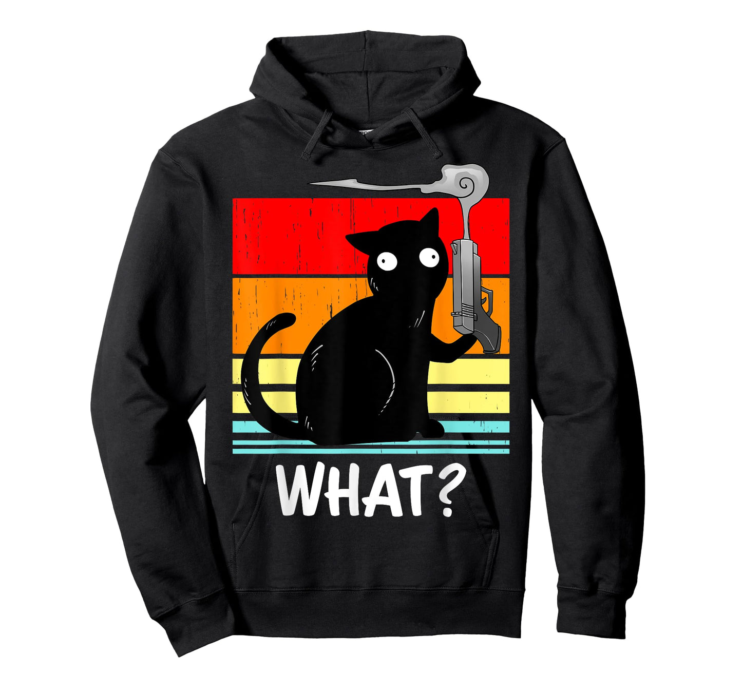 Cat What? Murderous Black Cat With Gun Halloween Costume T-Shirt