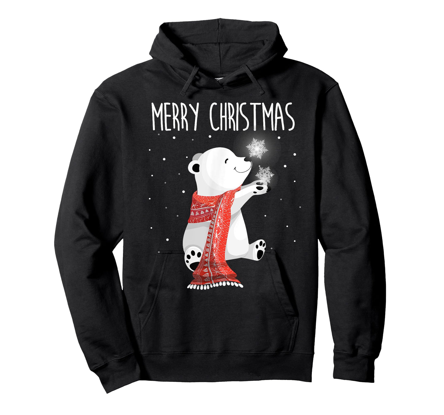 Cute Polar Bear Scarf Merry Christmas Xmas Holidays Gift Tee T-Shirt