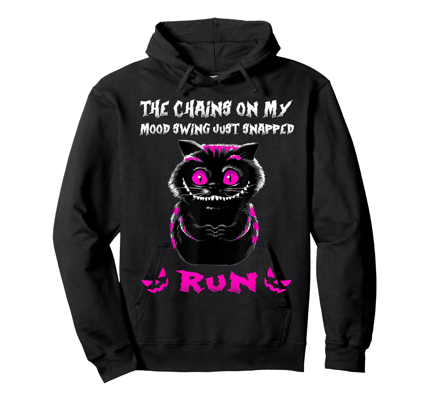 The Chains On My Mood Swing Just Snapped Creepy Cat Smiling T-Shirt for Men Women