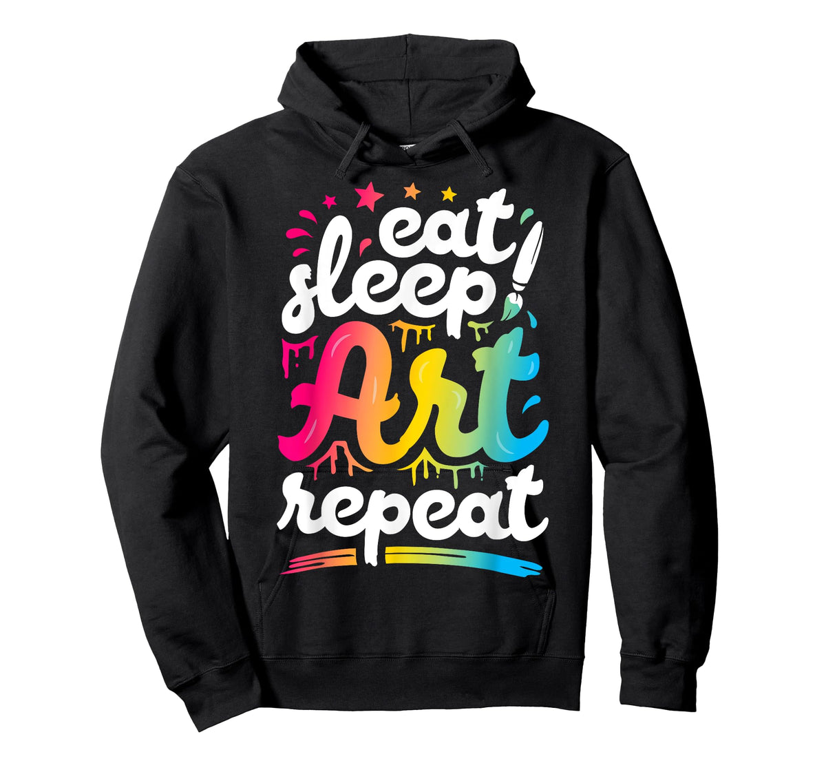 Eat Sleep Art Repeat Funny Artist Creative Gift Boys Kids T-Shirt