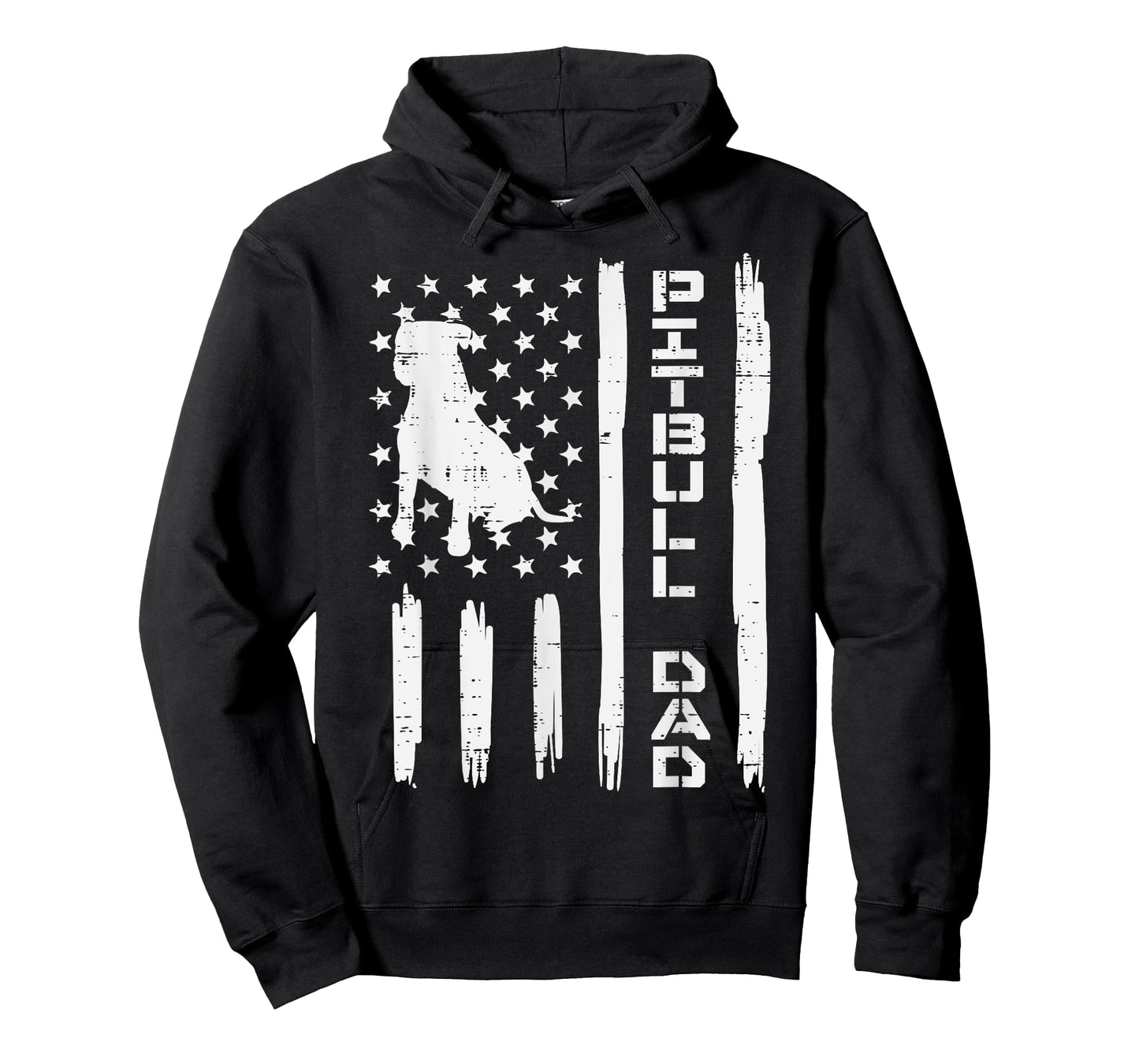 Pitbull Dad Flag Vintage Patriotic Dog Lover Owner Men Gift T-Shirt