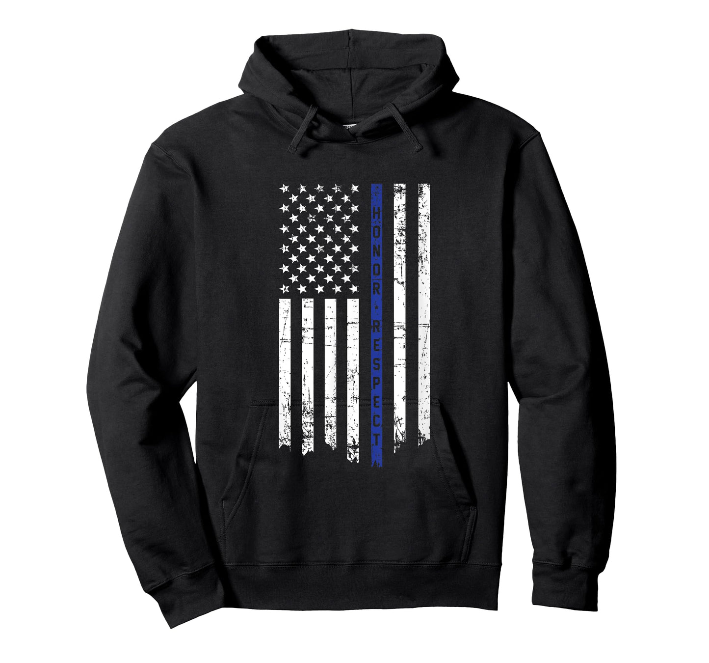 Honor & Respect Police Officer Thin Blue Line Flag T-shirt T-Shirt