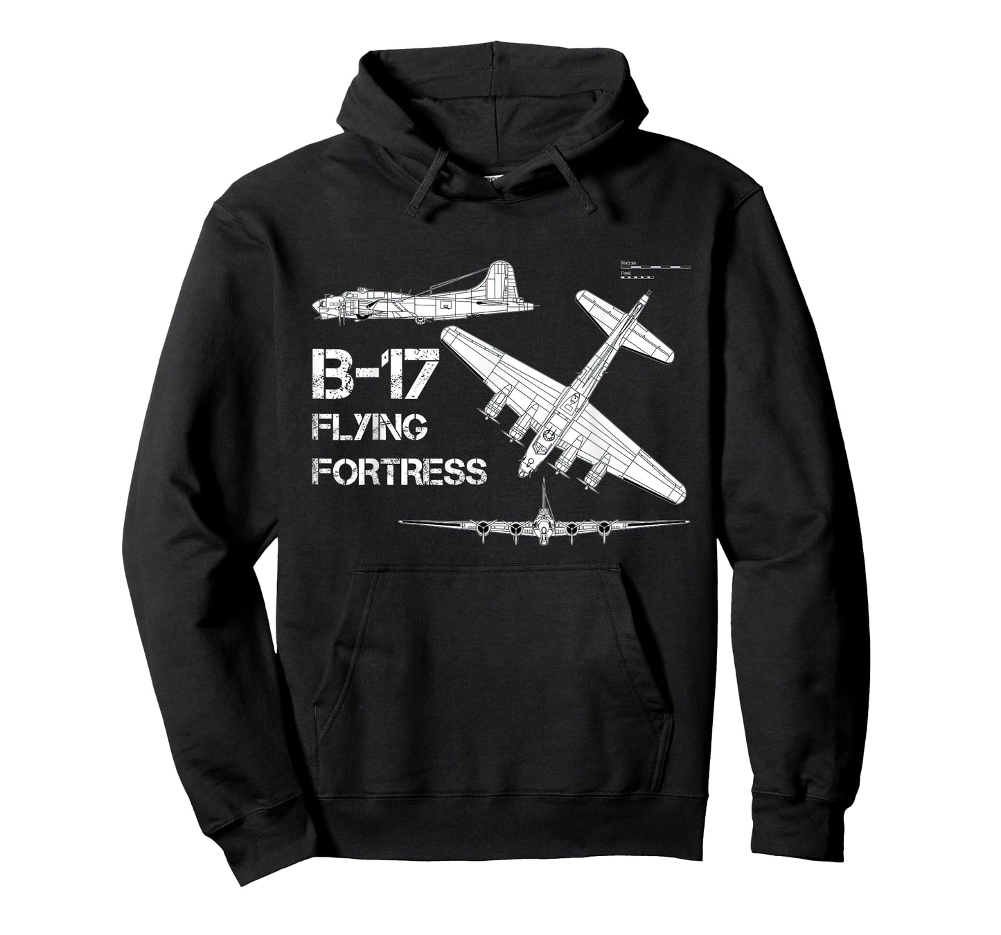 B-17 Flying Fortress WW2 Heavy Bomber Aircraft Blueprint T-Shirt