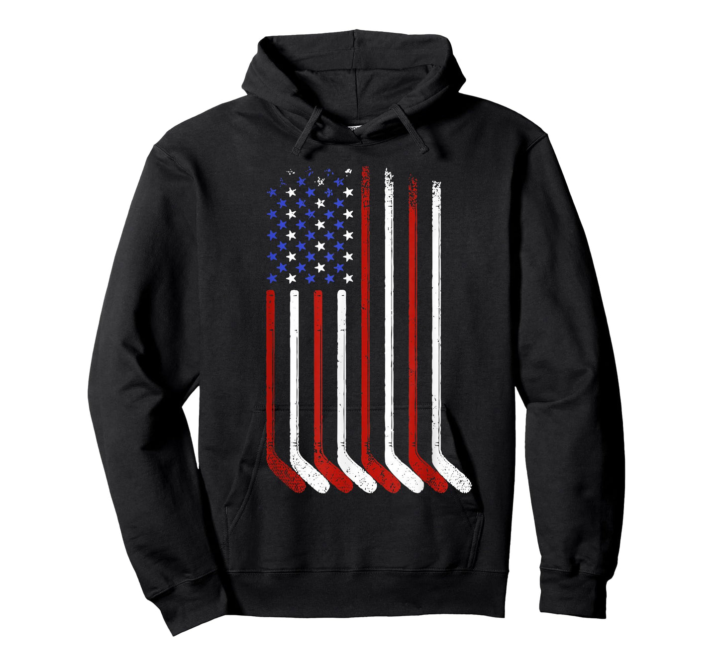 Vintage Ice Hockey American Flag For Men Boys Girls Women T-Shirt