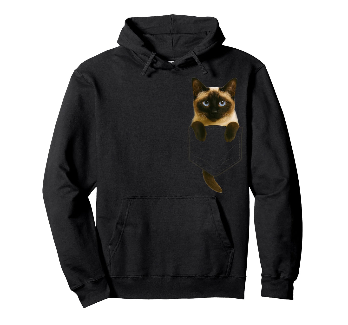 Siamese Cat Pocket Funny Gifts Cat Mom Cat Dad Cat Lover T-Shirt