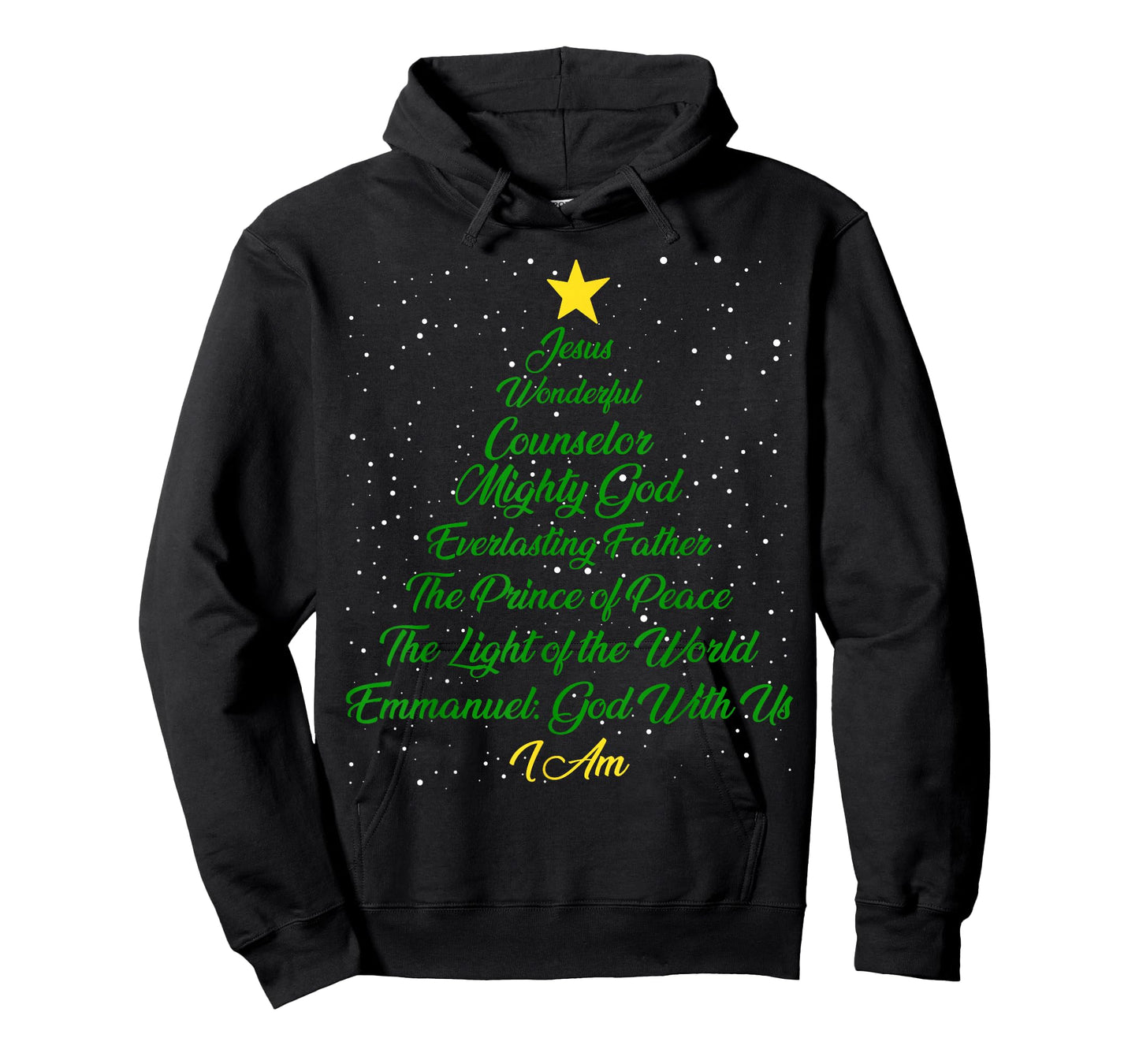 Christian Christmas Jesus Bible Names Xmas Tree Shaped T-Shirt
