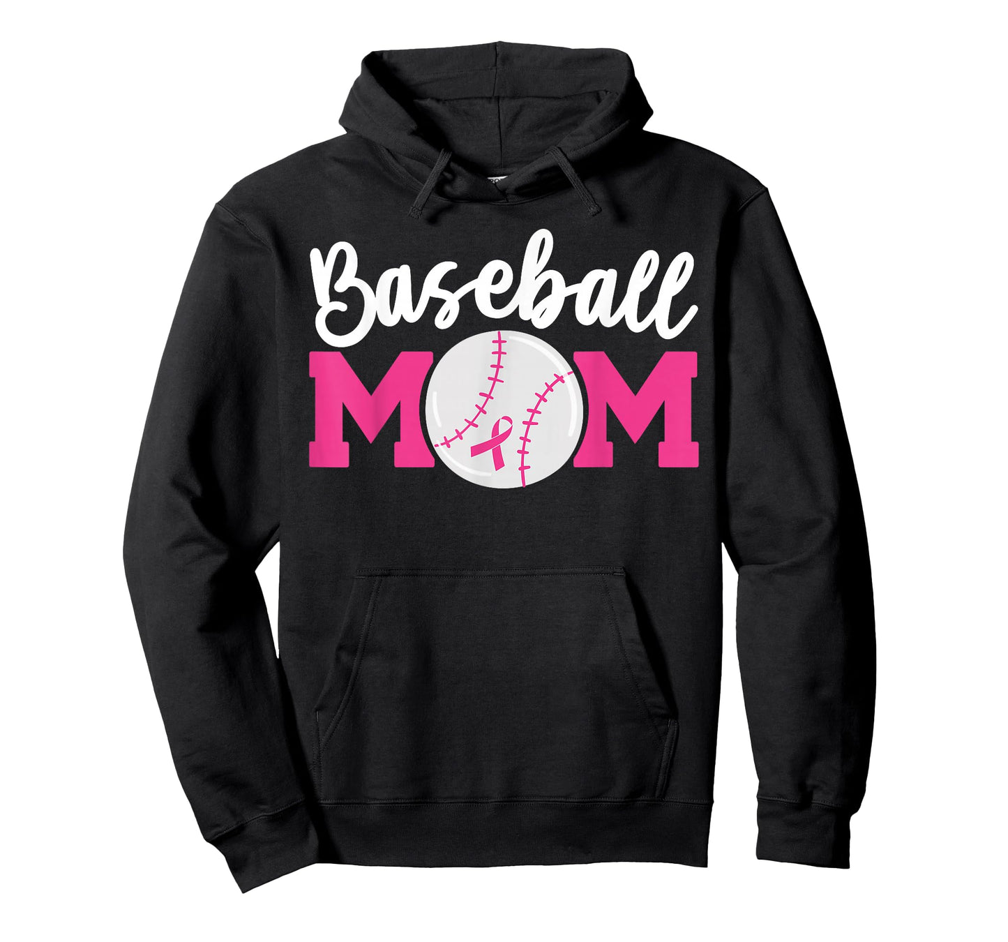 Baseball Mom Pink Ribbon Breast Cancer Awareness Fighters T-Shirt