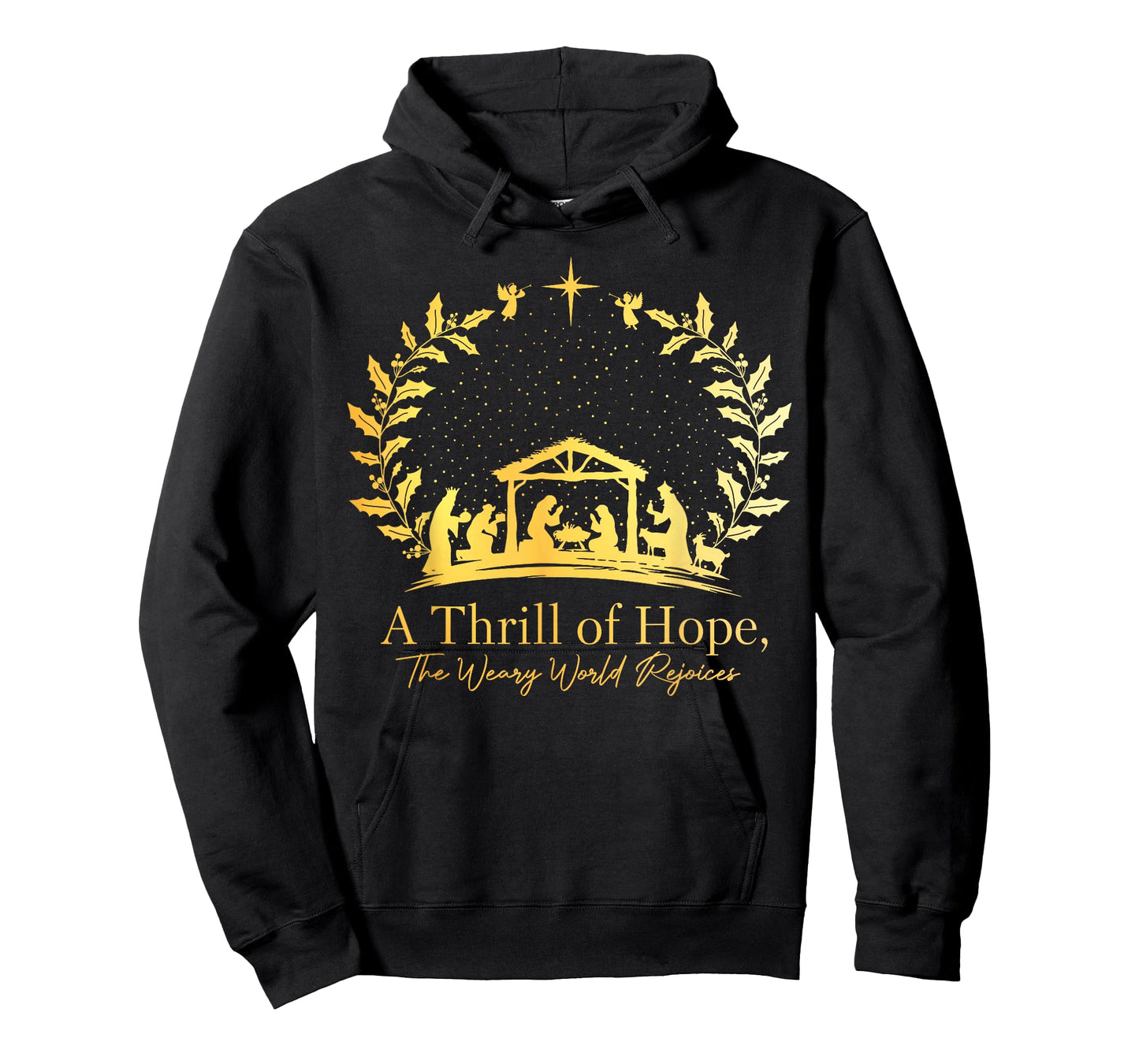 Christmas A Thrill Of Hope The Weary World Rejoices Xmas T-Shirt