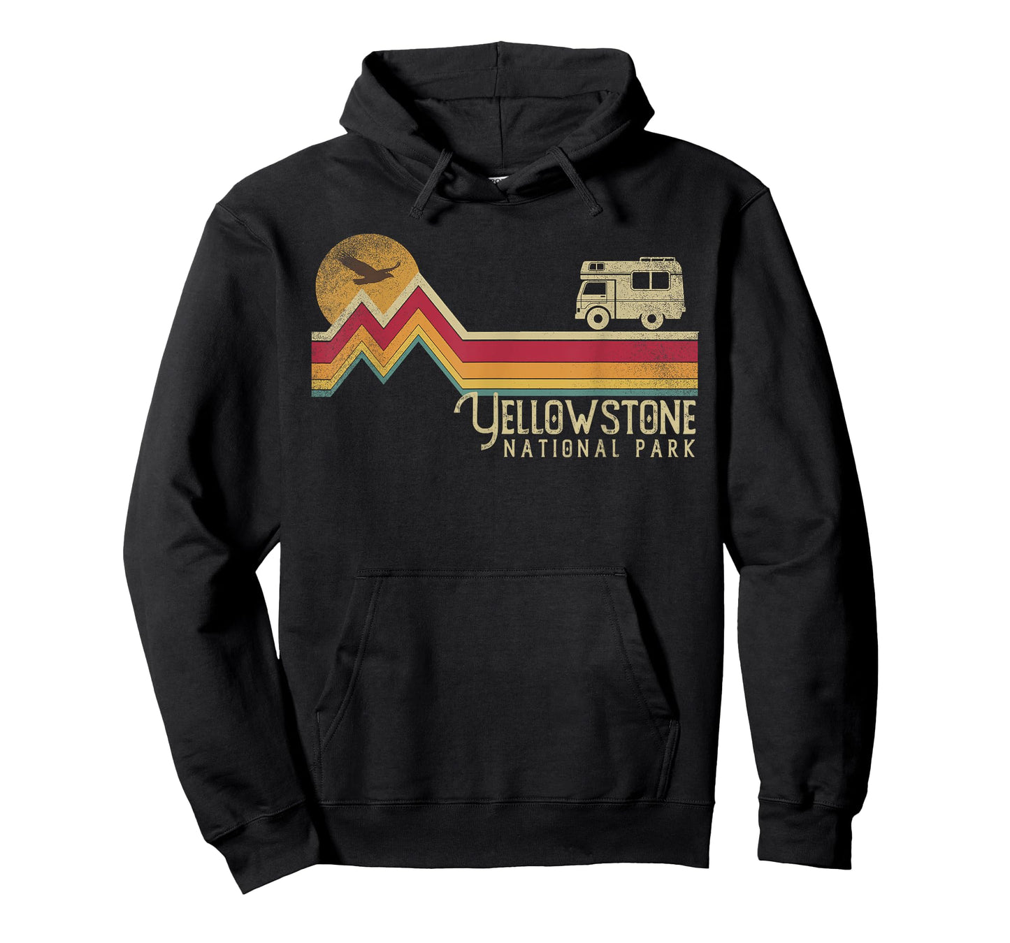 Yellowstone National Park Vintage Style Mountain Camp Retro T-Shirt