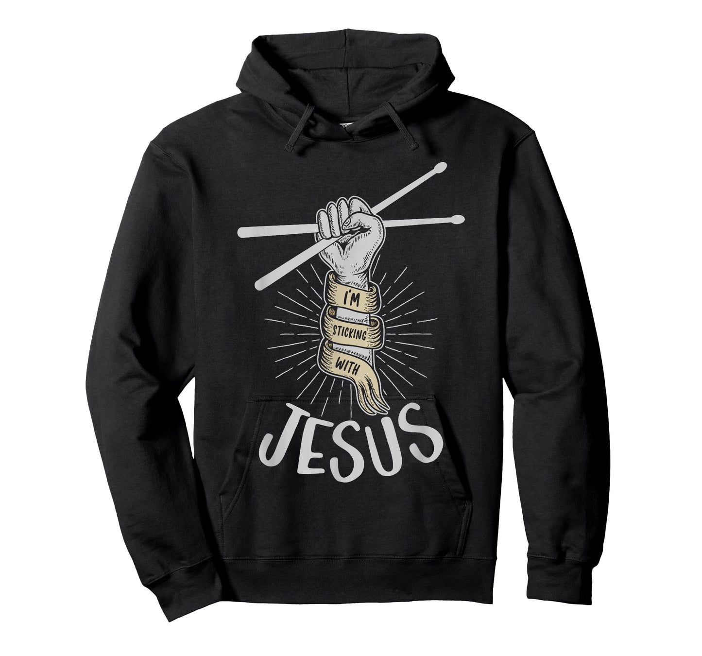I'm Sticking With Jesus Christ Drummer Drum Set Drum Sticks T-Shirt