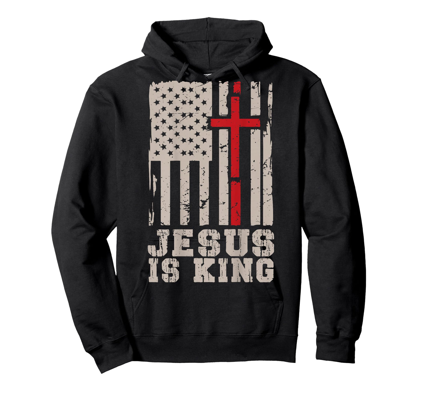 Jesus is King Christ Lord Patriotic Christian American Flag T-Shirt