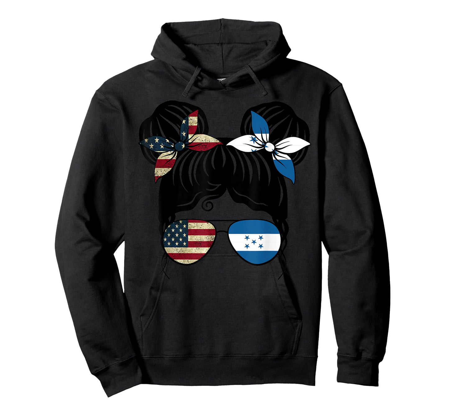 Half American Half Honduran Girl USA Honduras Flag Kids T-Shirt
