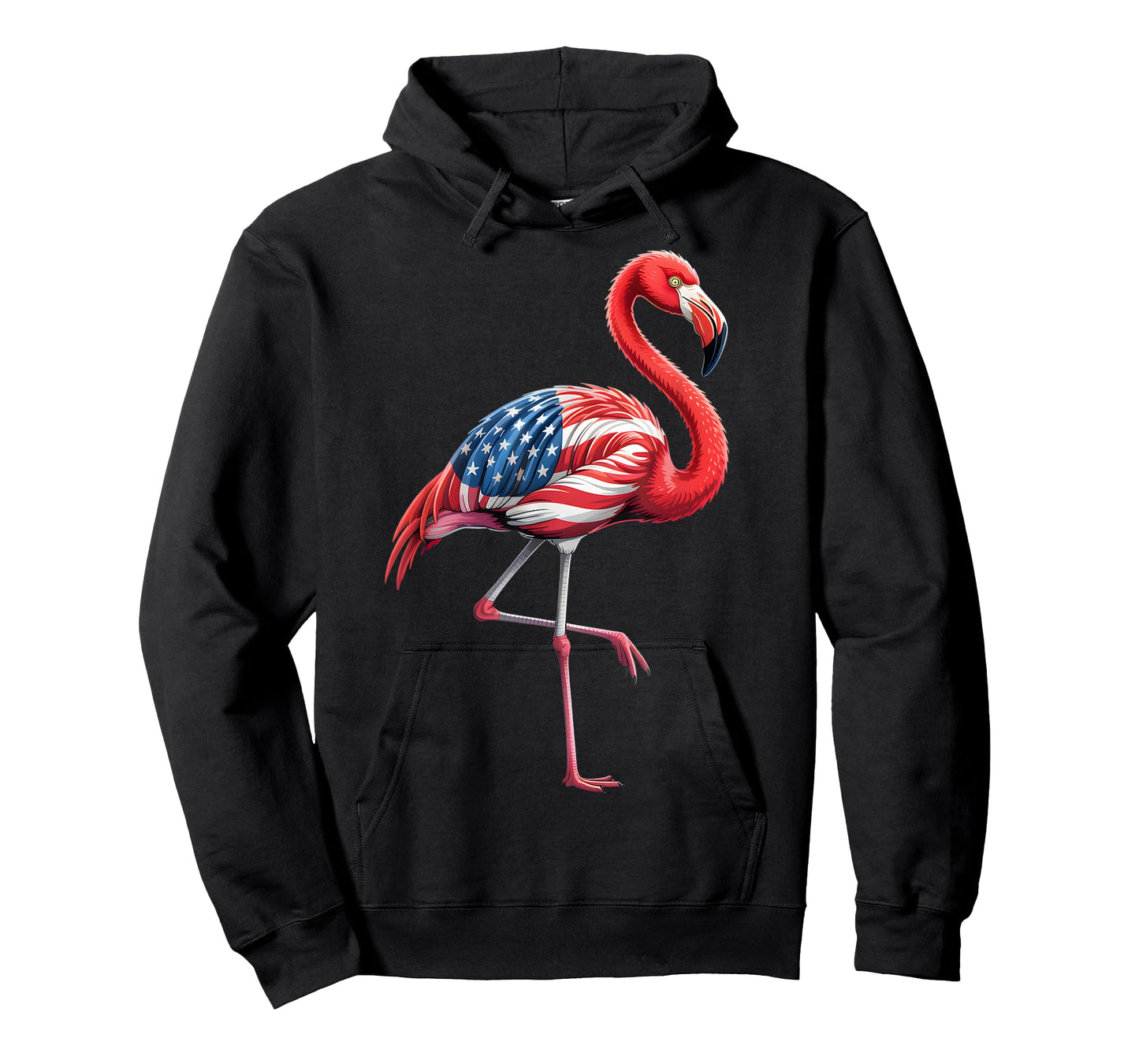Flamingo 4th Of July American Flag Patriotic USA Women Girls T-Shirt